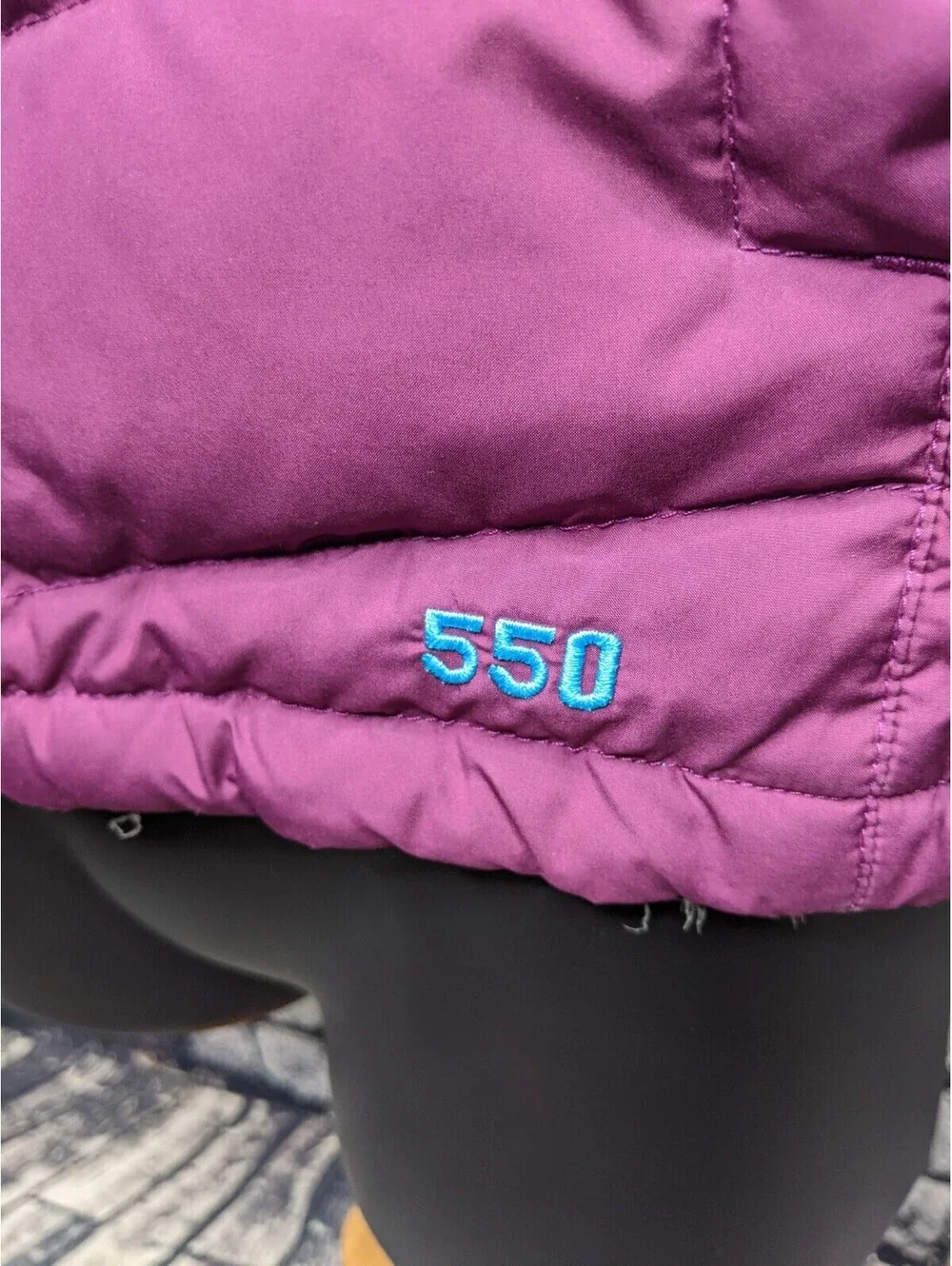 The North Face Down Puffer Vest Winter Jacket Girls Large 14-16 Womens XS Purple